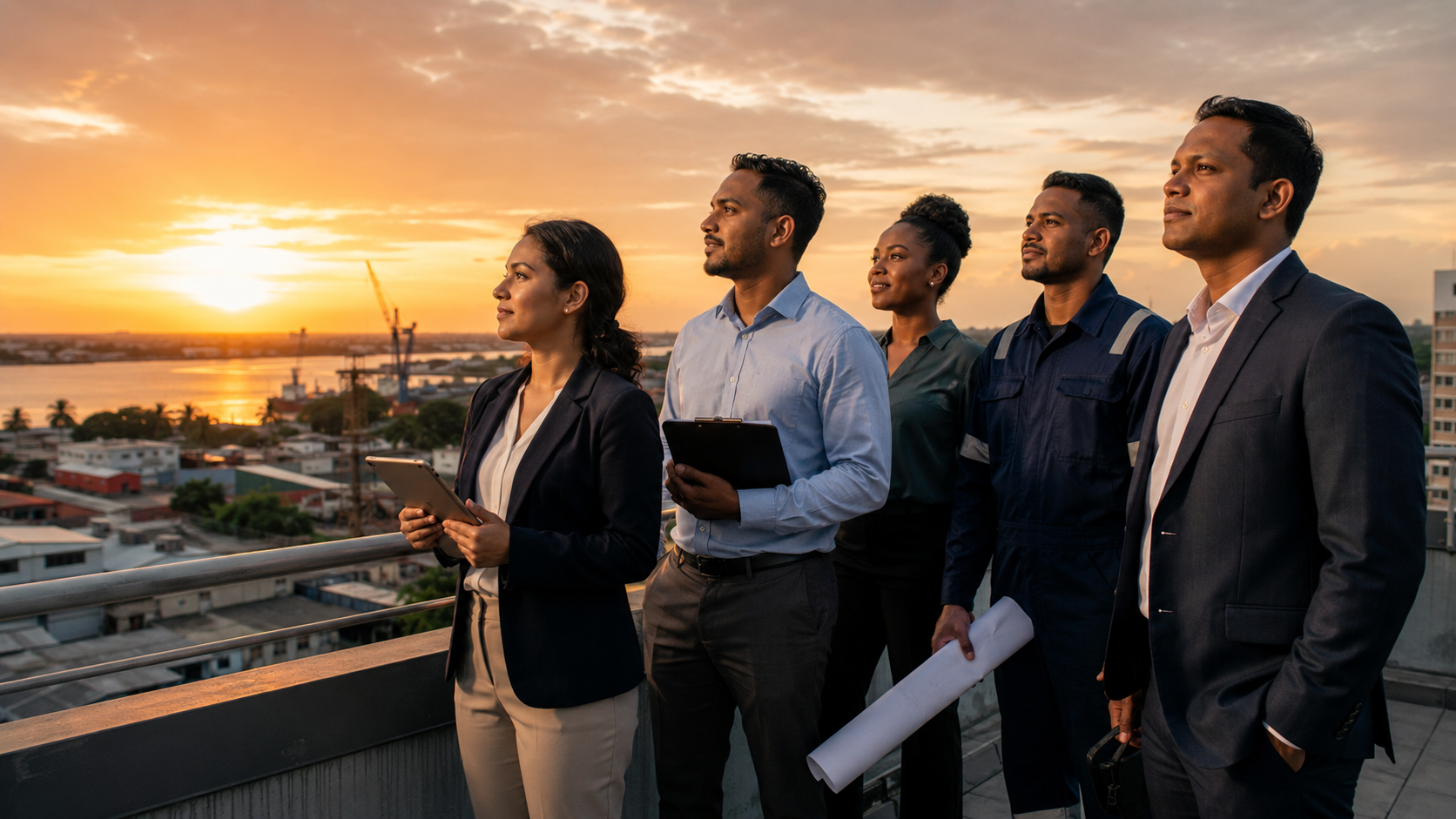 Professionals kijken uit over economische ontwikkeling in Suriname